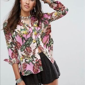 Free People Under The Palms Buttondown Shirt